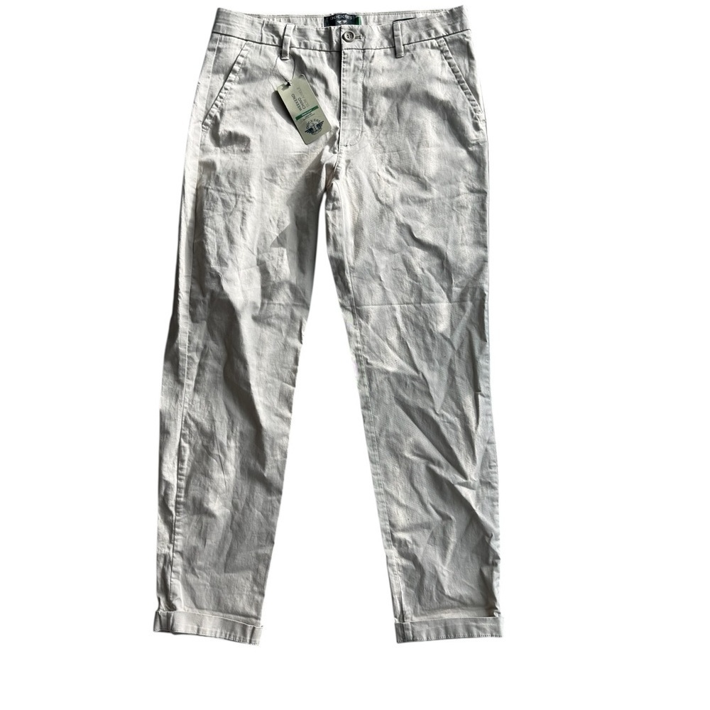 New Dockers Women’s Beige Button-Fly Slim- Ankle Weekend Chinos Size 27